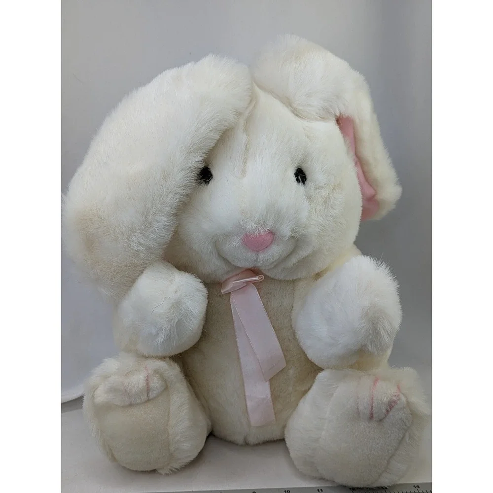 Russ Rabbit Plush Sunny Bunny Bumper‎ Nina Lot of 3 White Stuffed Animal Toy